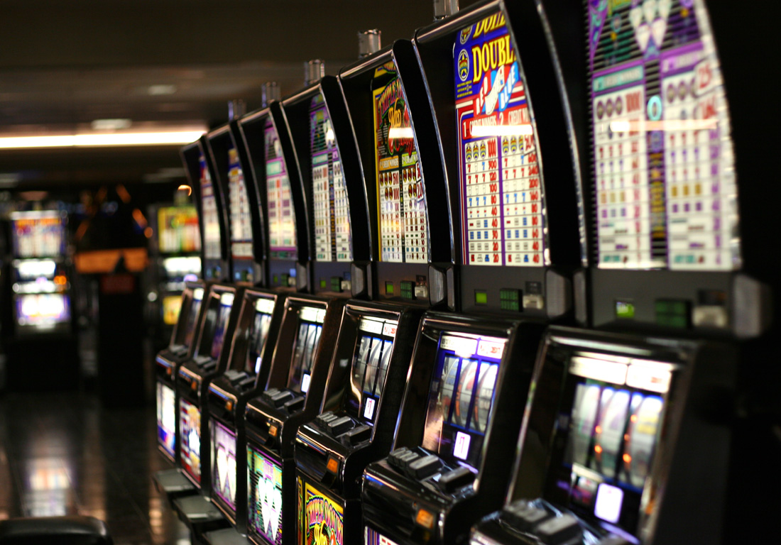 Numerous online slot machines and table games.