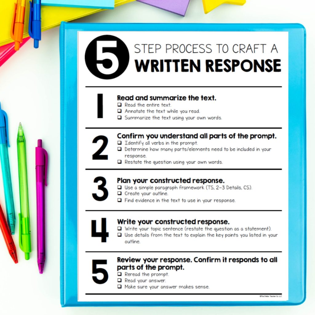Master The Art Of Writing A Constructed Response: Tips And Tricks ...